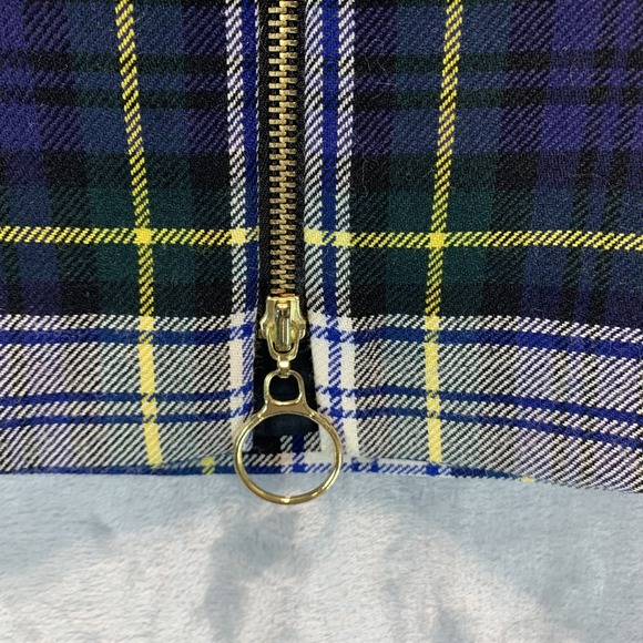 J McLaughlin Women's Skirt 4 Pencil Mini 100% Wool Plaid Academia Preppy Y2K - Picture 3 of 9